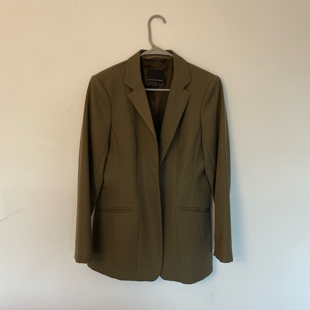 Olive Women Blazer - Banana Republic